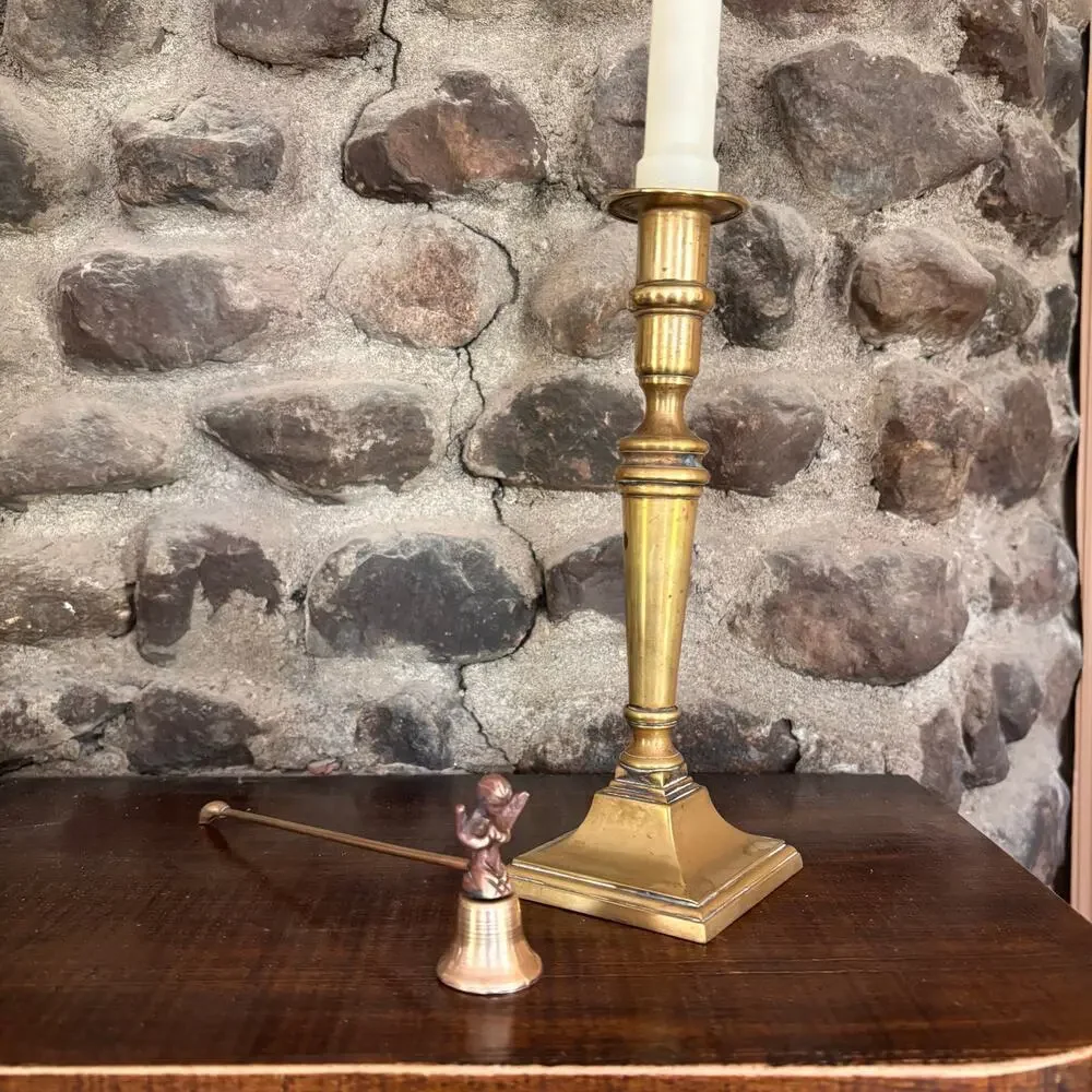 Vintage Brass Praying Angel Candle Snuffer -7